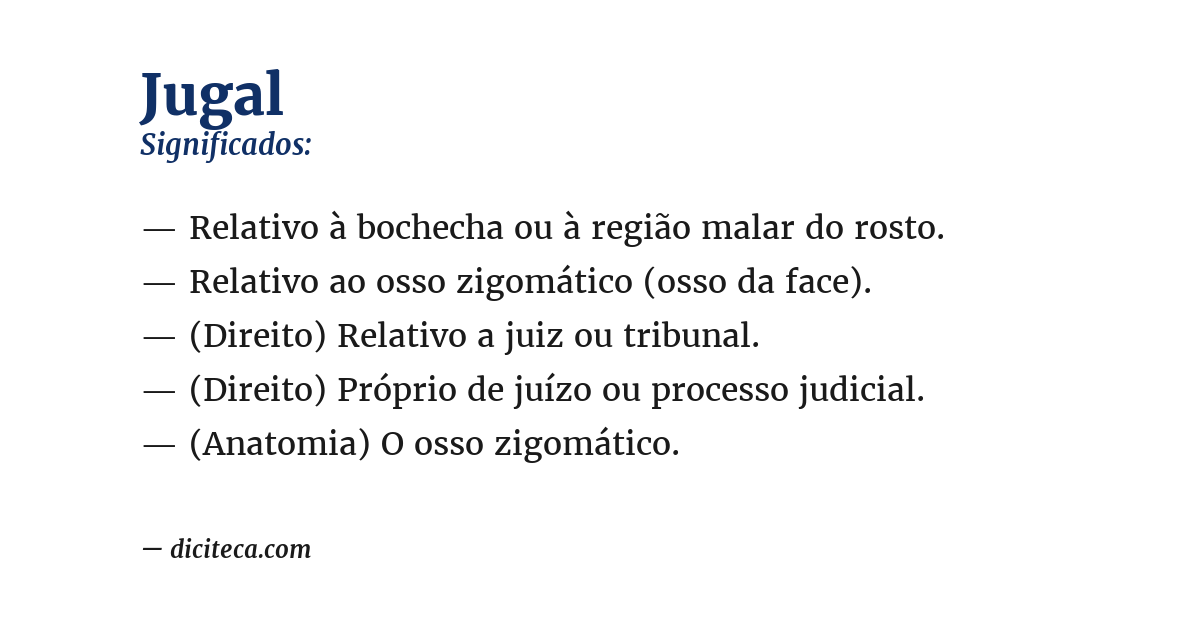 Significado de jugal
