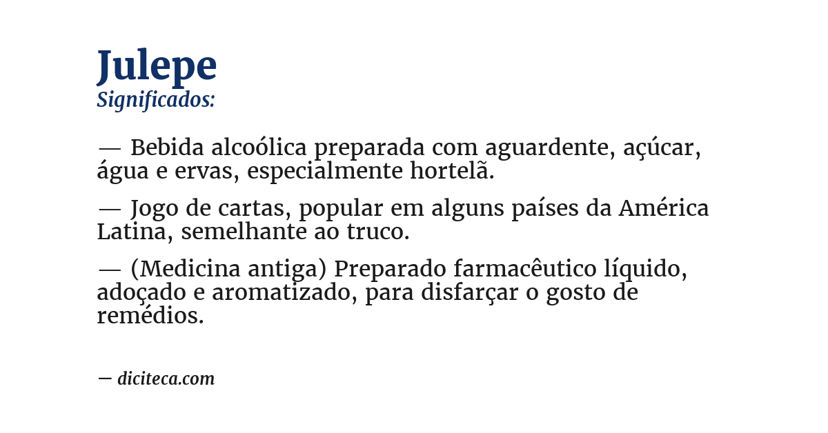Significado de julepe