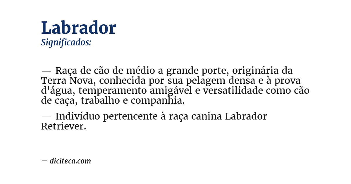 Significado de labrador