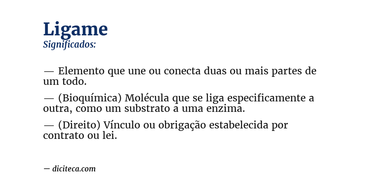 Significado de ligame