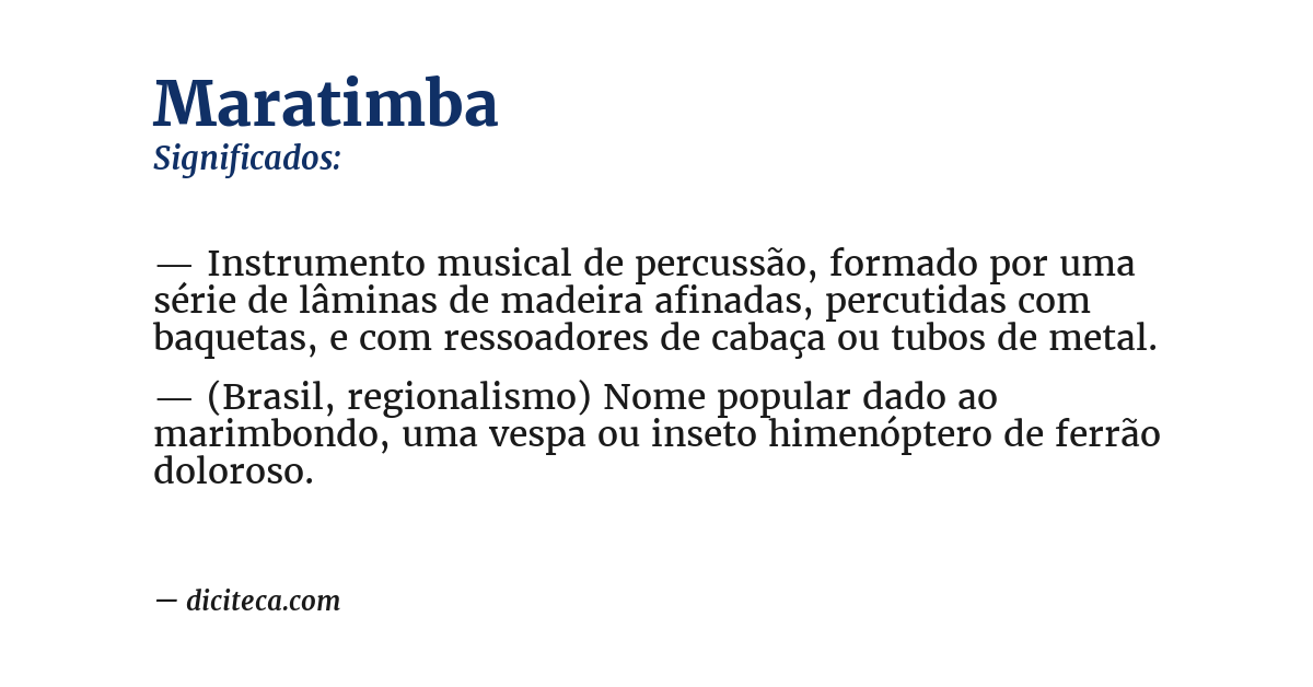 Significado de maratimba