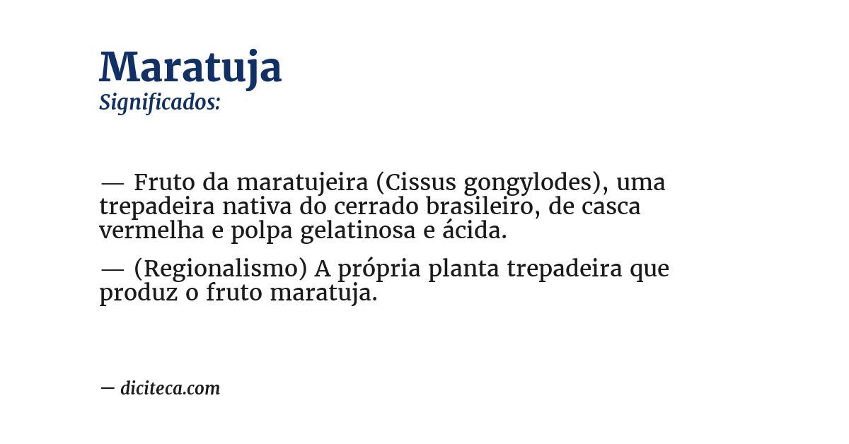 Significado de maratuja