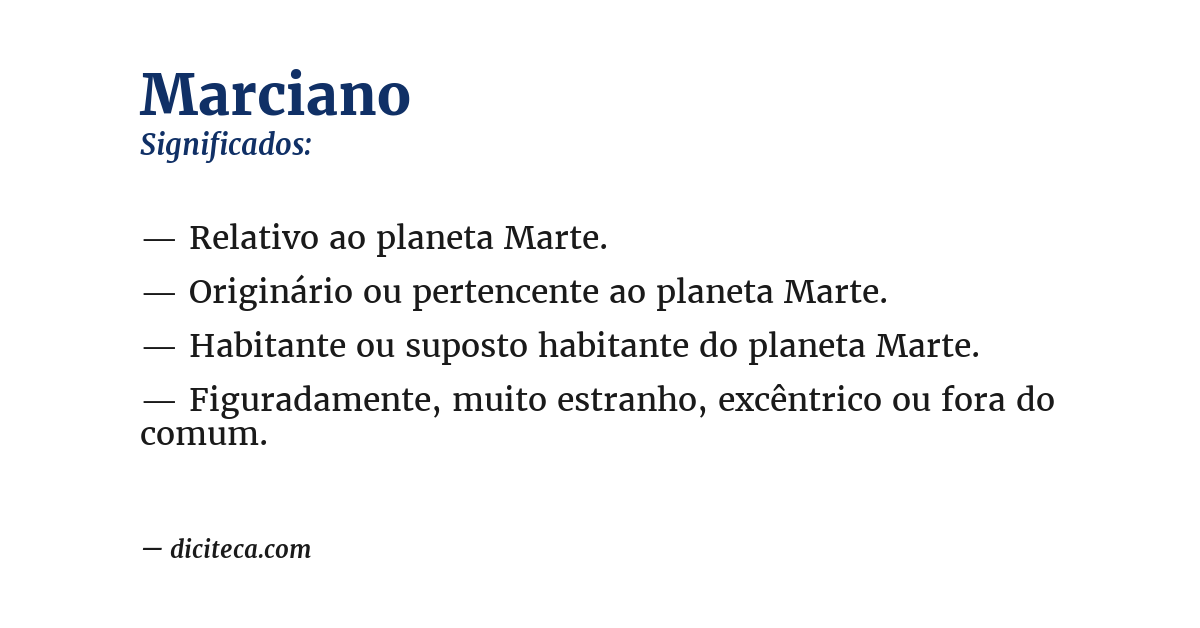 Significado de marciano