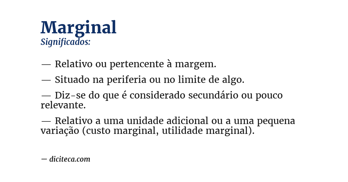 Significado de marginal