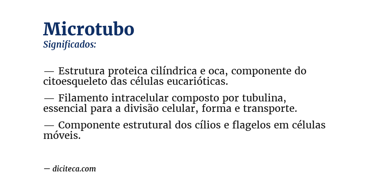 Significado de microtubo