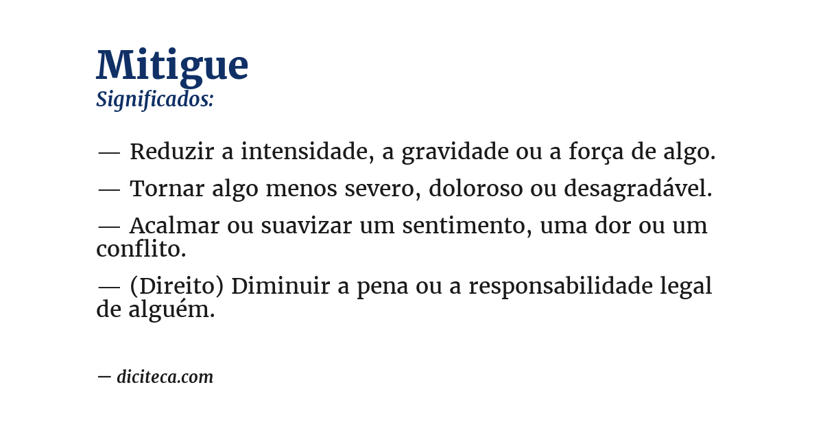 Significado de mitigue