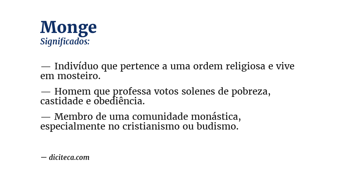 Significado de monge