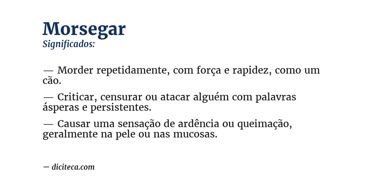 Significado de morsegar