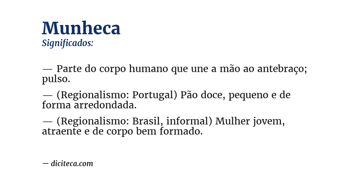 Significado de munheca