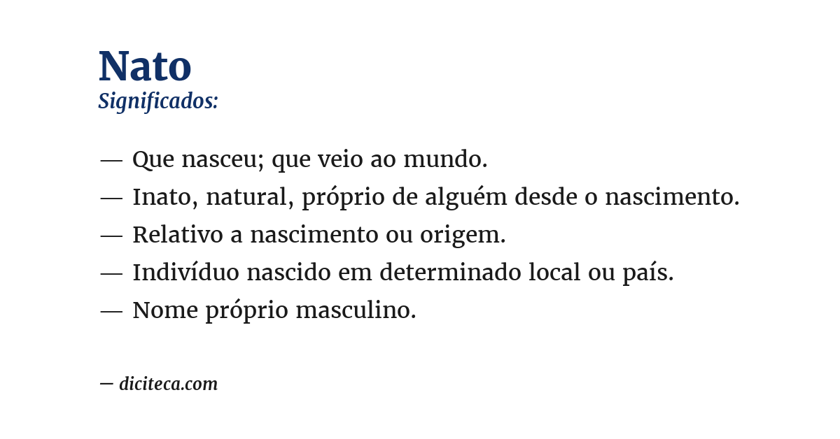 Significado de nato