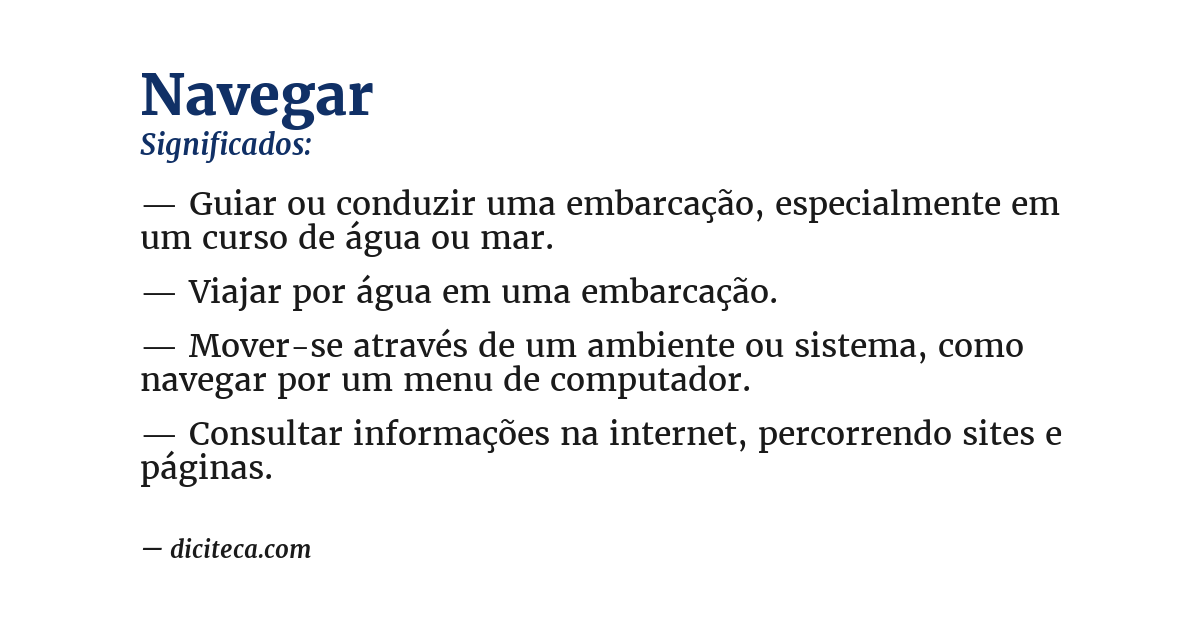 Significado de navegar