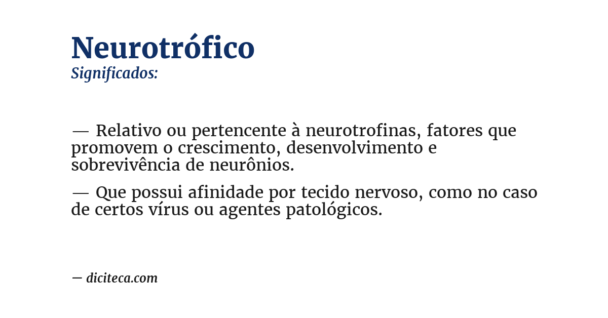 Significado de neurotrófico
