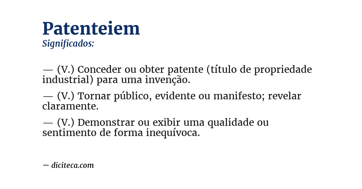 Significado de patenteiem