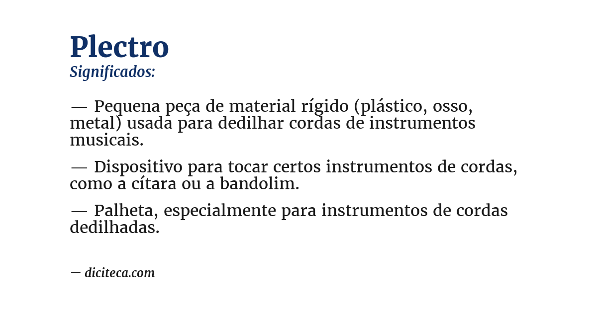 Significado de plectro