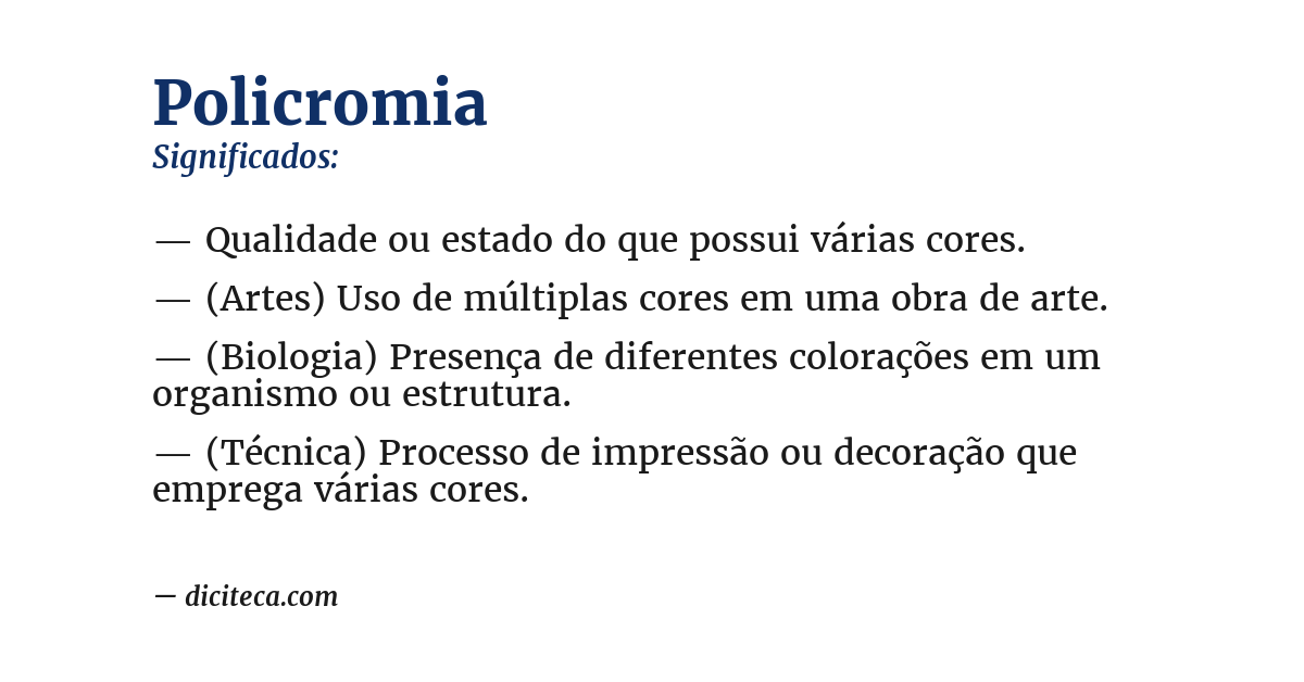 Significado de policromia