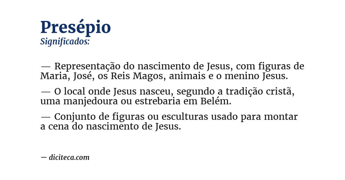 Significado de presépio