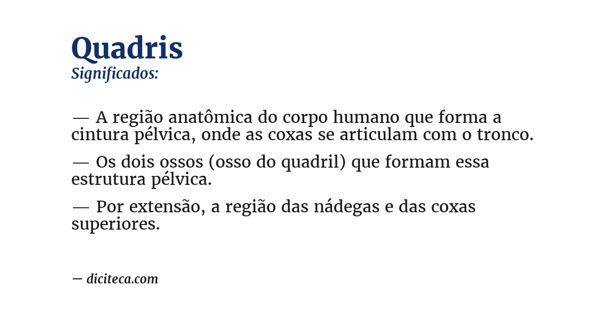 Significado de quadris