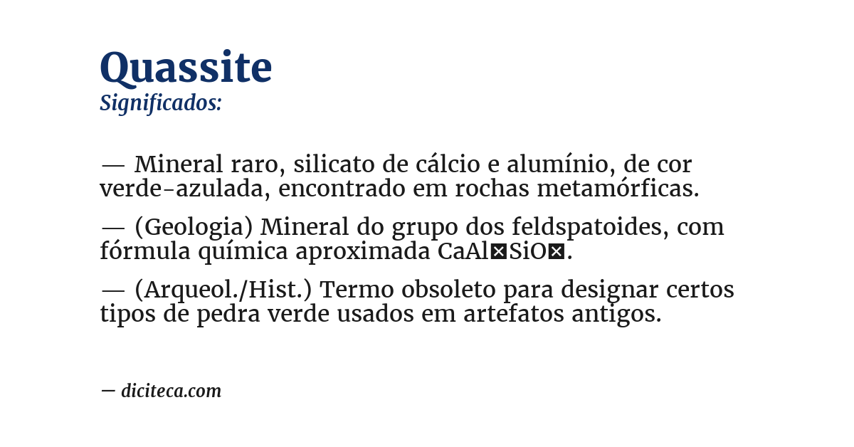 Significado de quassite