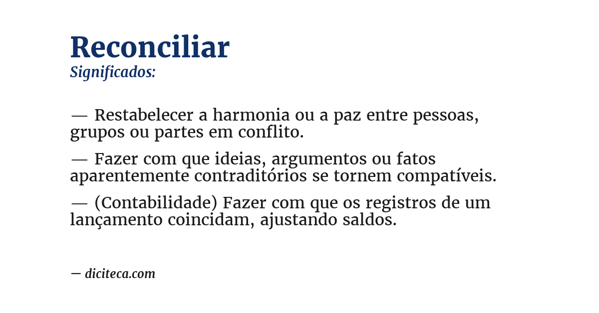 Significado de reconciliar