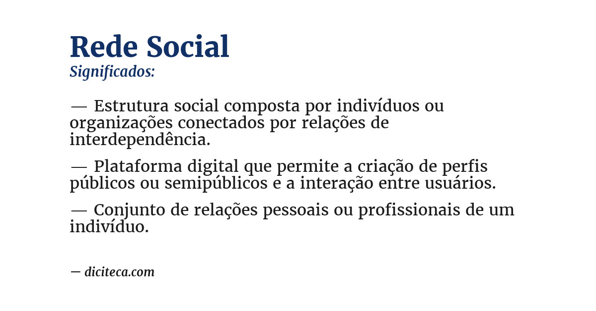 Significado de rede social
