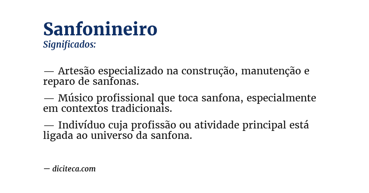 Significado de sanfonineiro
