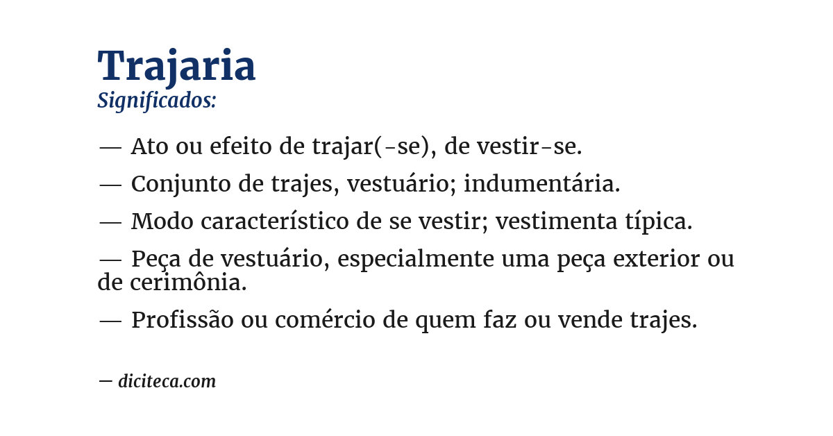 Significado de trajaria
