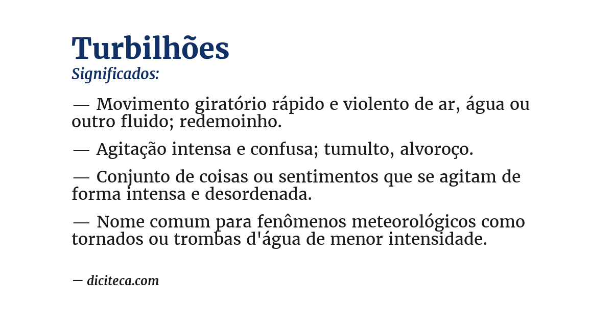 Significado de turbilhões