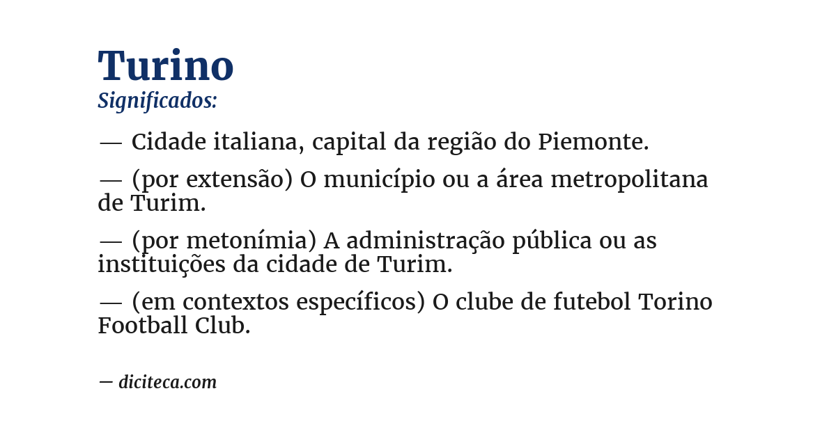 Significado de turino