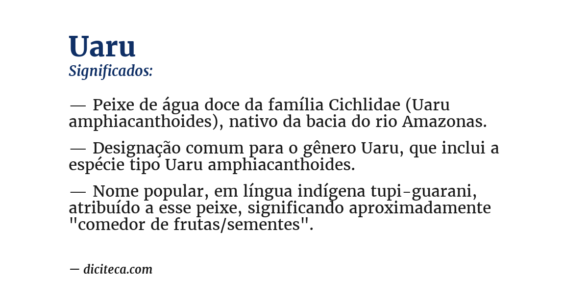 Significado de uaru
