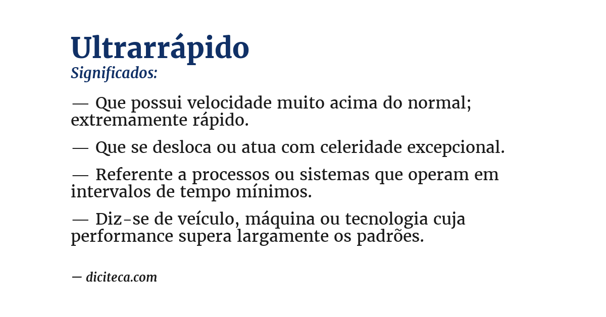 Significado de ultrarrápido