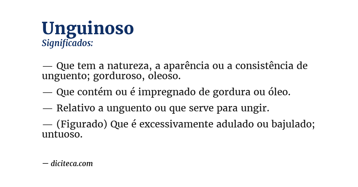 Significado de unguinoso