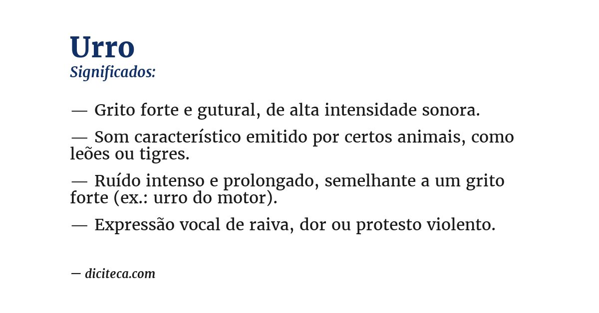 Significado de urro