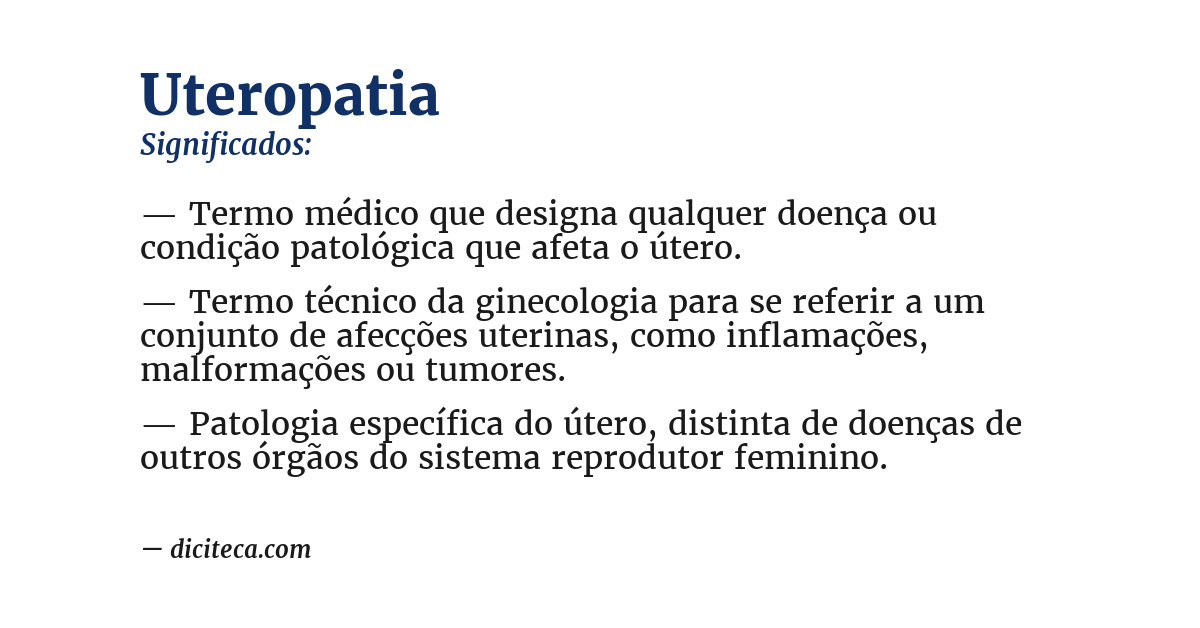 Significado de uteropatia