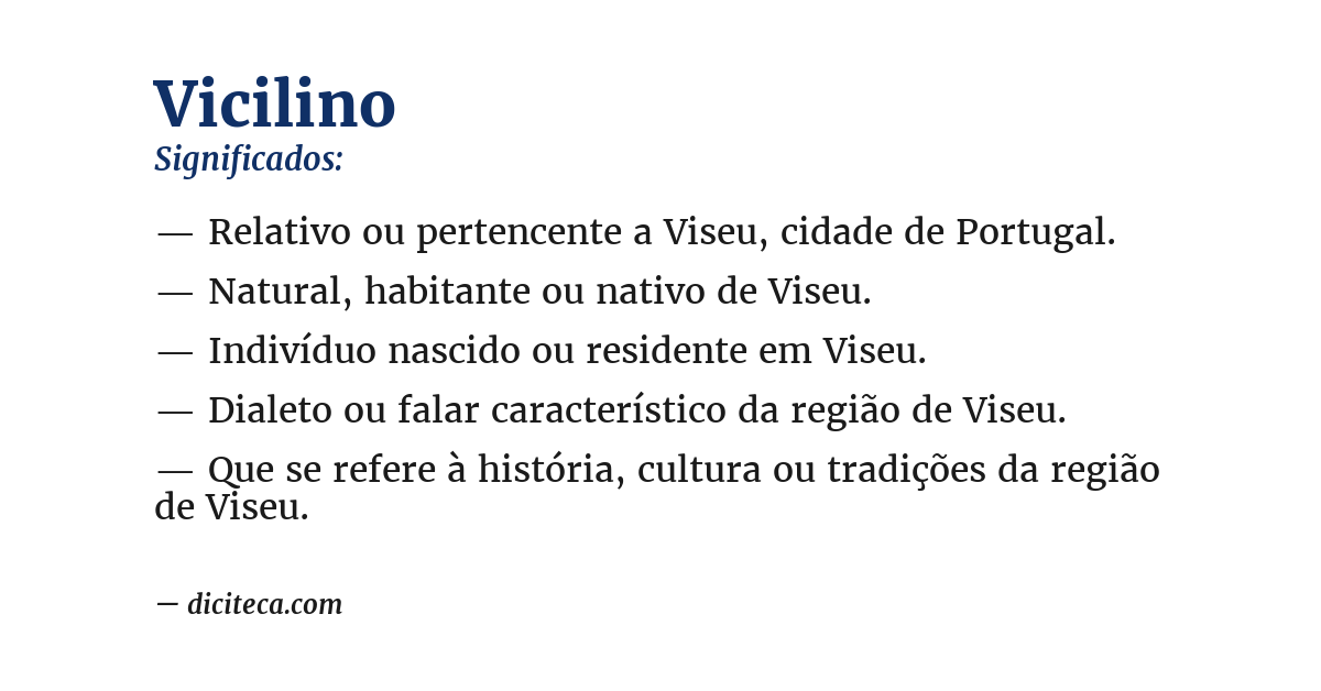 Significado de vicilino