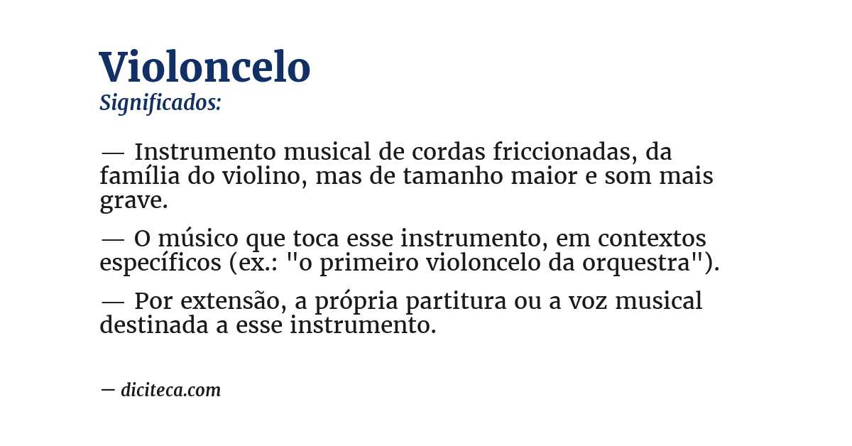 Significado de violoncelo