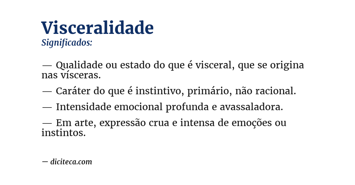 Significado de visceralidade