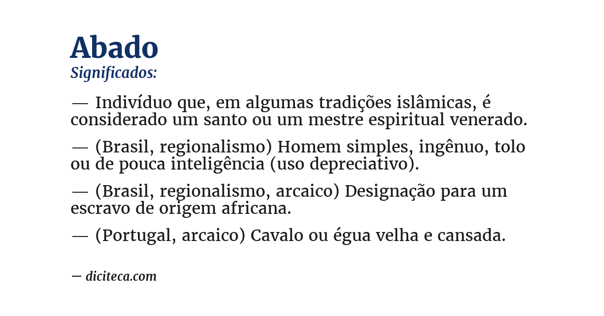 Significado de abado