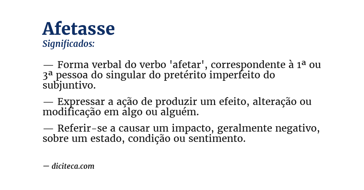 Significado de afetasse