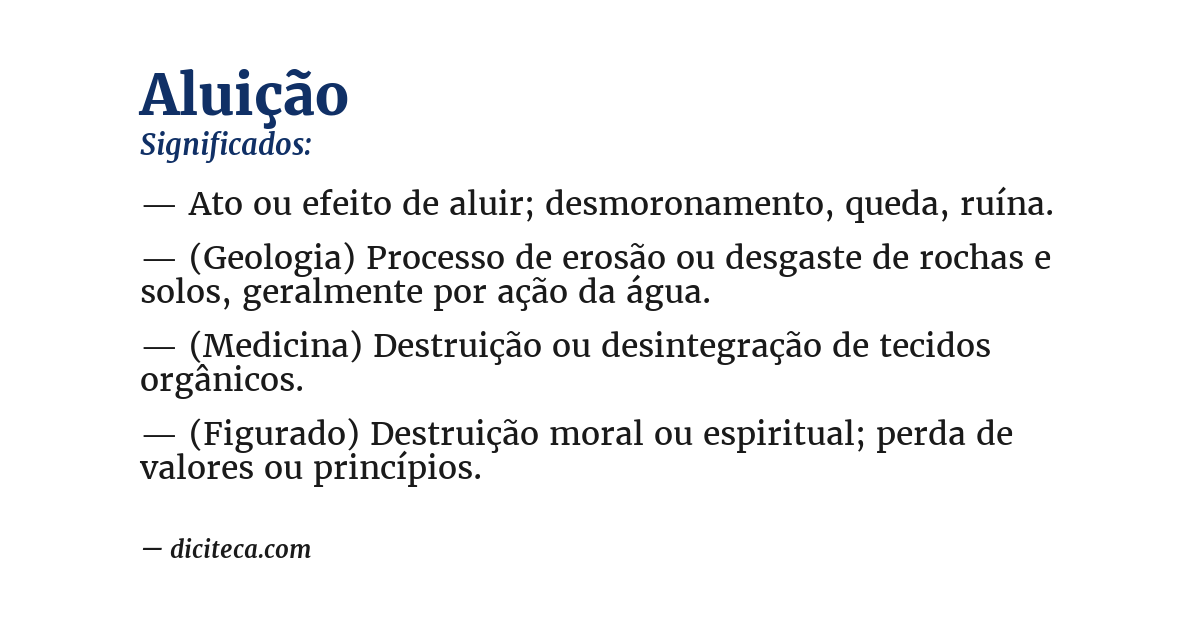 Significado de aluição