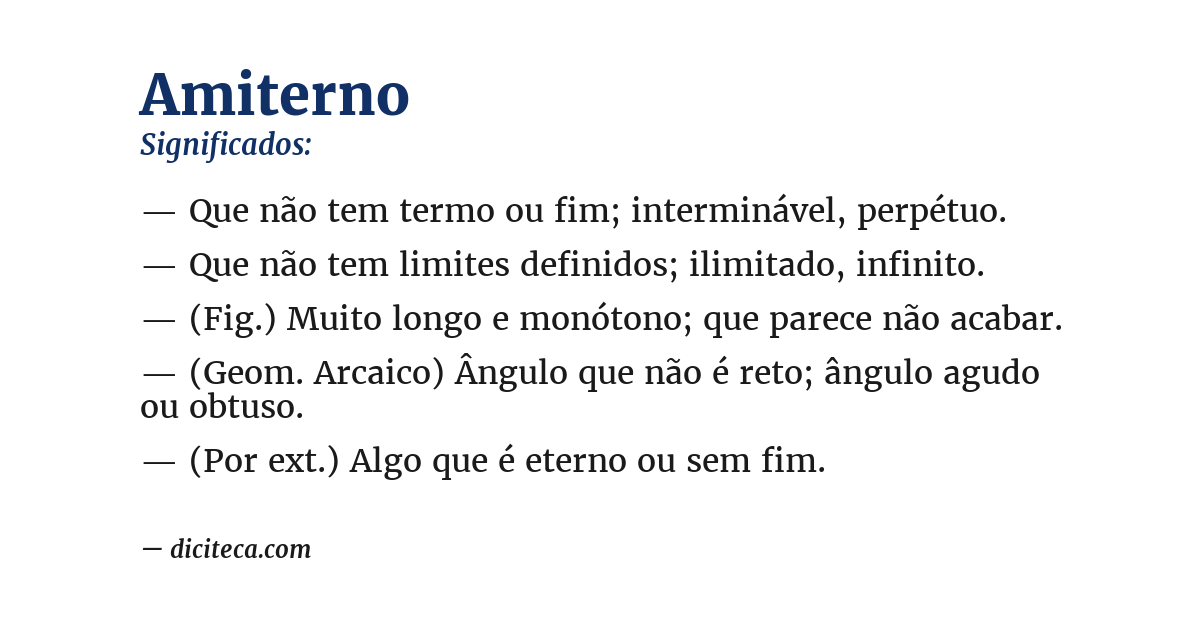 Significado de amiterno