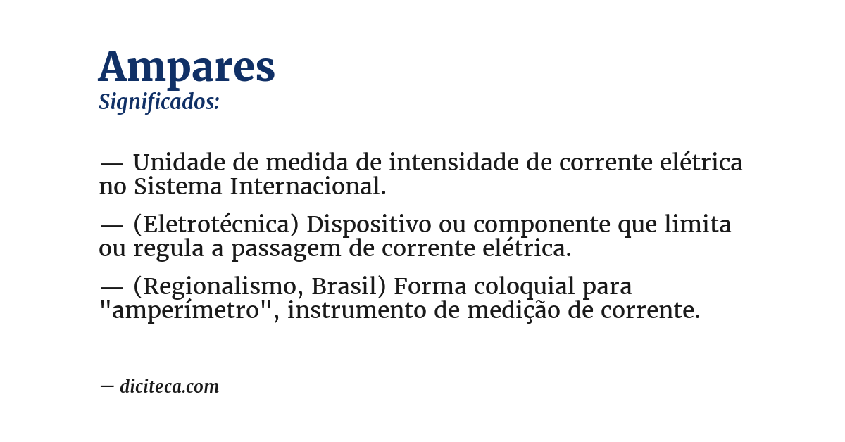 Significado de ampares