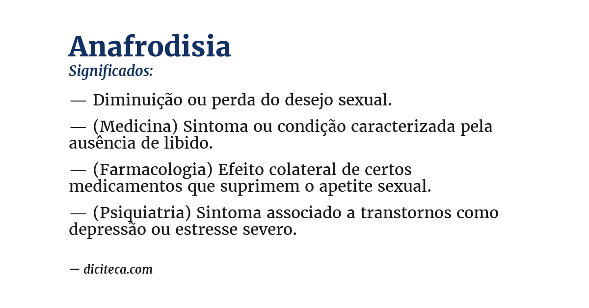 Significado de anafrodisia