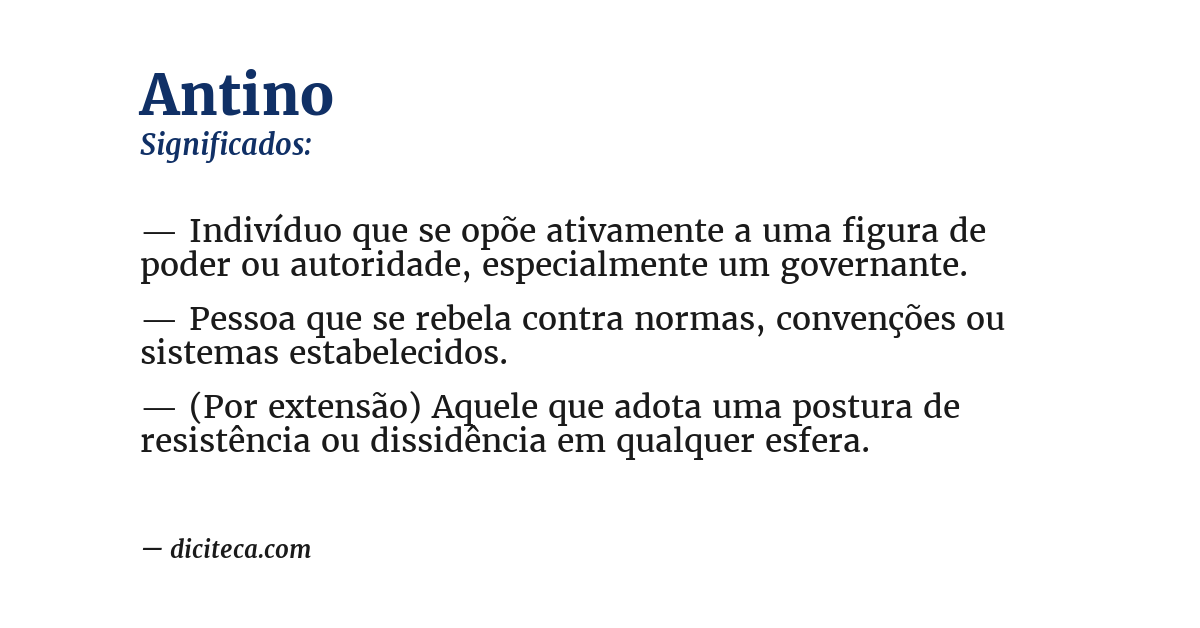 Significado de antino