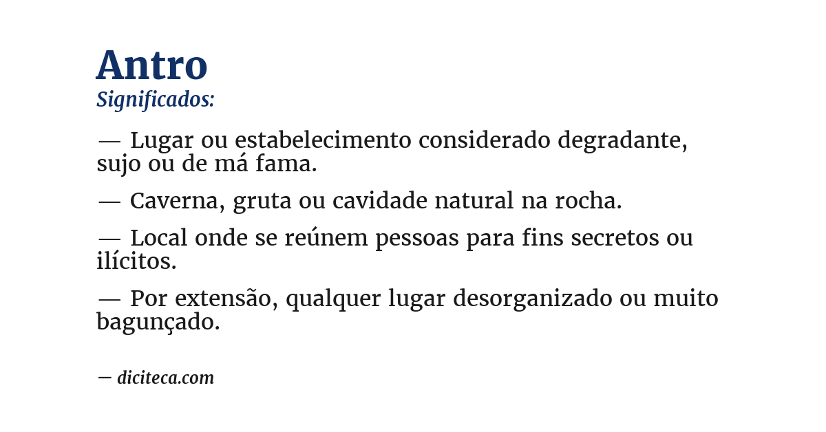 Significado de antro
