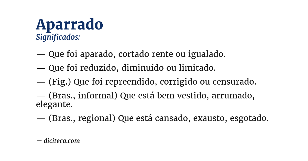 Significado de aparrado