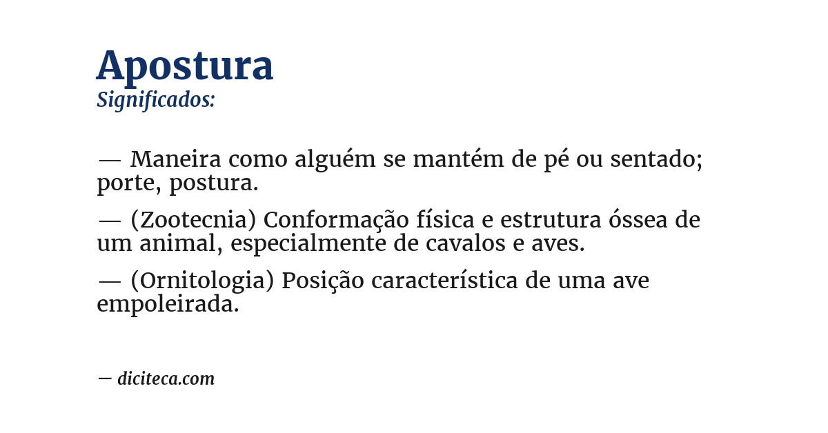 Significado de apostura