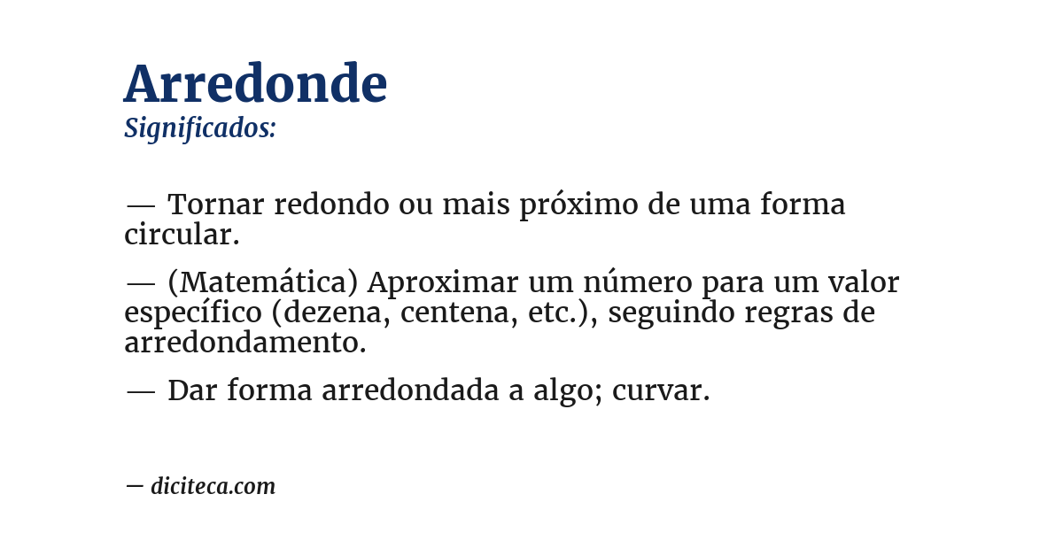Significado de arredonde