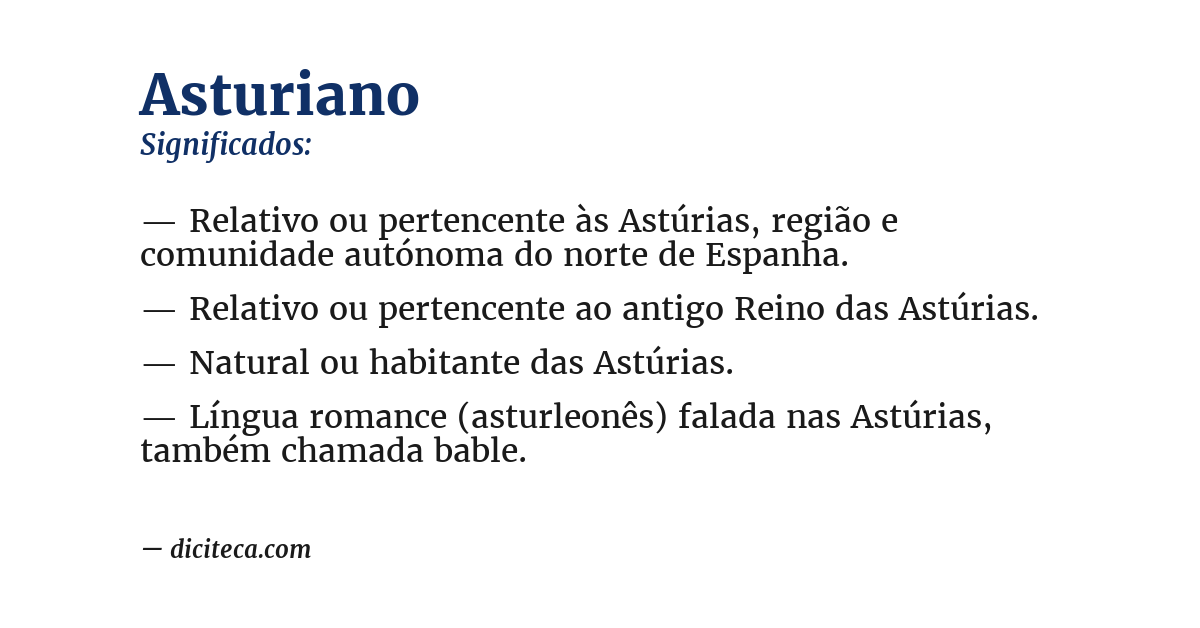 Significado de asturiano