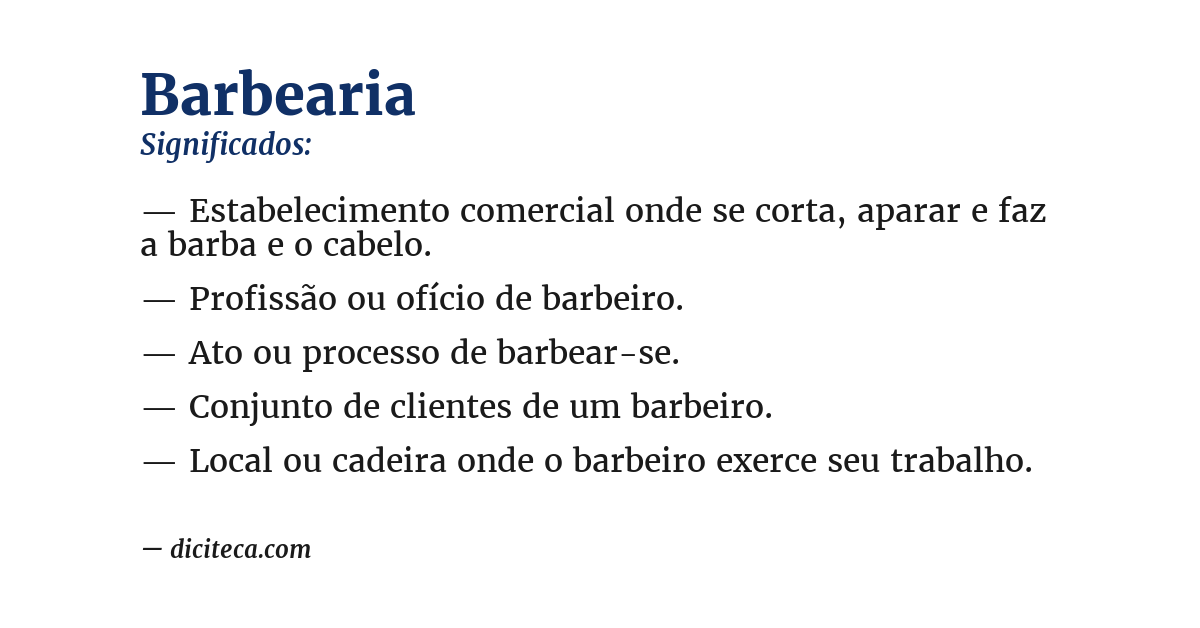 Significado de barbearia