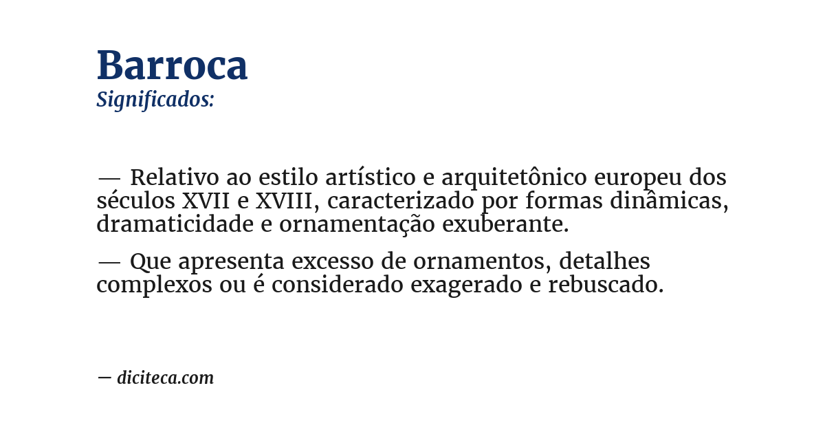 Significado de barroca